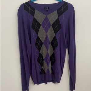 Apt. 9 Purple Argyle Sweater